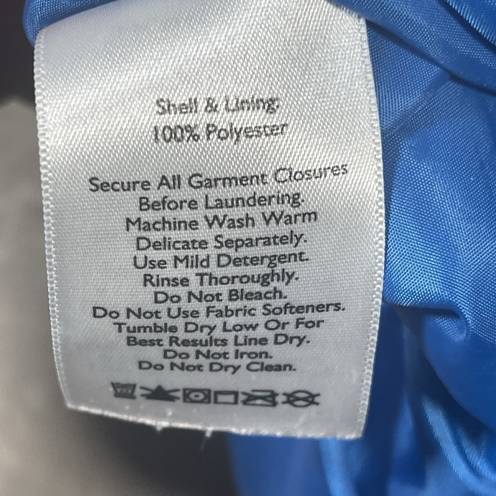 Eddie Bauer WeatherEdge Hooded Waterproof Rain Coat Jacket Mens Medium Blue - Picture 5 of 8